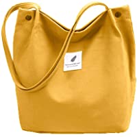  - LINGSFIRE Bolsa de algodón- Bolsa de Compra Canva- Bolsos de hombro Durable- Bolsa de Transporte con Bolsillo Interior y…